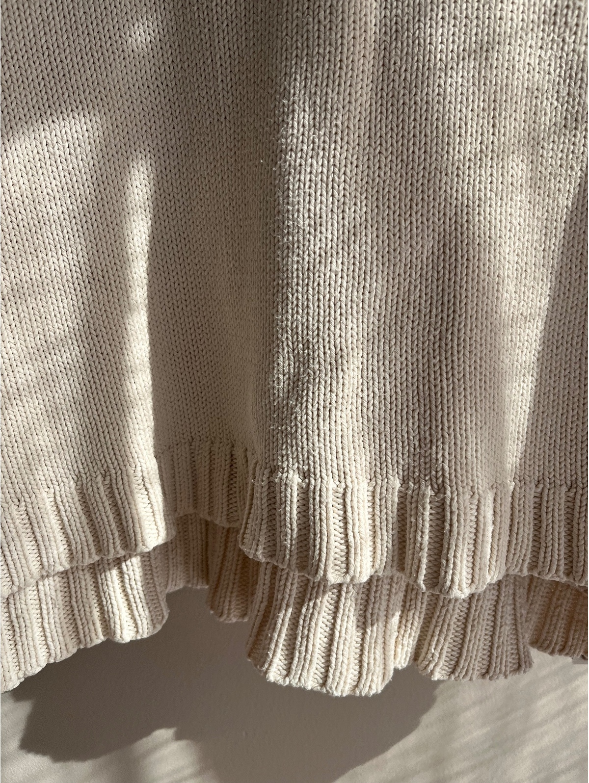 Honest Cotton Organic Crop Knit Sweater Cream Euc — image 5 of 8